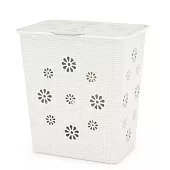 Корзина для белья Плетенка 60л, белая