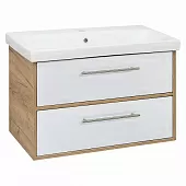 Тумба 80см 2 ящика подвесная дуб/белый ум. Modua Melbourne Aqua de Marco