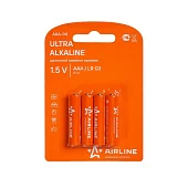 Батарейки алкалиновые AAA 1.5В 4шт Airline