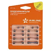 Предохранители стеклянные цилиндрические 10шт 2-25А Airline