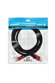 Кабель Exployd HDMI-HDMI V1.4 круглый чёрный-красный/2М/Easy/EX-K-1410