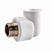 Угольник комбинированный с креплением ПП D25-1/2" НР