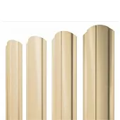 Штакетник Полукруглый Slim фигурный 0,45 PE RAL 1014 слоновая кость (1,6 м)