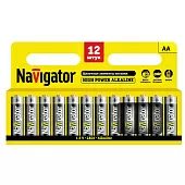 Элемент питания алкалиновый AA/LR6 12шт Navigator 94782