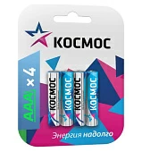 Элемент питания алкалиновый LR LR03 BP-4 4шт Космос