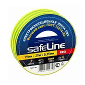 Изолента ПВХ 19мм 20м желто-зеленая Safeline