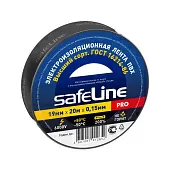 Изолента ПВХ 19мм 20м черная Safeline