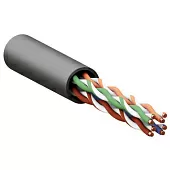 Кабель витая пара Cat.5E U/UTP 4 пары внешний LDPE черный Teracom