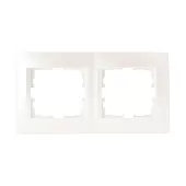 Рамка 2-ая горизонтальная б/вст Karina жемчужно-белый перламутр Lezard