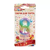 Свеча для торта Радуга цифра "8"
