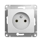 Розетка 1-м СП Glossa 16А IP20 без заземления белый SE