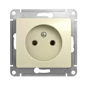 Розетка 1-м СП Glossa 16А IP20 без заземления бежевый SE