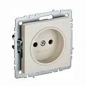 Розетка Brite без заземления 10А РС10-1-0-БрКр бежевая IEK