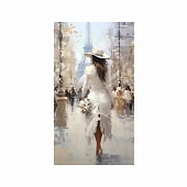Картина Девушка в белом 50*70 см с дорисовкой