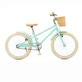 Велосипед 20" S560 детский, бирюзовый, с корзиной, нагр. до 60 кг, рама 9.2", белые колеса