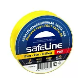 Изолента ПВХ 19мм 20м желтая Safeline