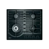 Варочная панель газовая 4 конфорки Midea MG649TGB стекло