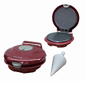 Вафельница электрическая WILLMARK WM-103R красная