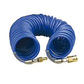 Шланг пневматический с фитингами рапид спиральный, полиуретан 5м