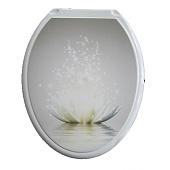 Крышка унитаза Декор Лотос белая