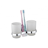 Стеклянный стакан к стене двойной A6021