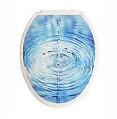 Крышка унитаза Декор Капля белая