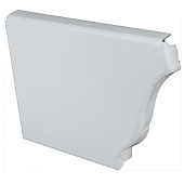 Заглушка желоба левая 130мм RAL 9003 белый