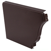 Заглушка желоба левая 130мм RAL 8017 шоколад