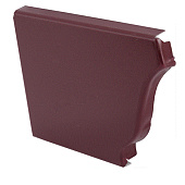 Заглушка желоба левая 130мм RAL 3005 красное вино