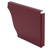 Заглушка желоба правая  130мм RAL 3005 красное вино