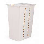 Корзина для белья Виолетта 30л, бежевая