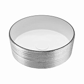 Раковина GR-5020SW серебро, белая внутри