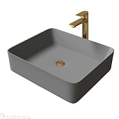 Раковина GR-3016GM 480х370х135мм серая матовая
