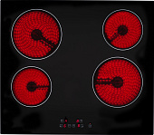 Варочная панель эл. стеклокерамика 4 конфорки RBN VC640 чёрная