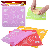 Коврик кулинарный силиконовый с разметкой 29х26см