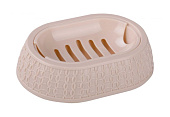 Мыльница "Вязаное плетение" (бежевый) (уп.30)