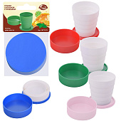 Стакан складной с крышкой 160мл МТ76-78