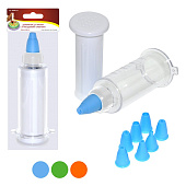 Декоратор для крема с 8 насадками Эконом MS80-132