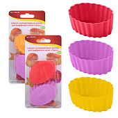 Набор силиконовых форм для маффинов и желе Овал 6шт VL80-291