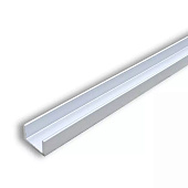 Планка для мебельного щита торцевая 6мм алюминий матовый