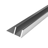 Планка для мебельного щита угловая (F-образная) 6мм алюминий матовый