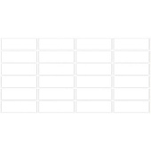 Панель ПВХ плитка белая белый шов 957х482мм