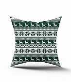 Подушка Праздничный мотив зеленый 40х40см