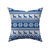 Подушка Праздничный мотив синий 40х40см