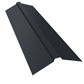 Планка конька прямоугольного 115х30х115 0,45 RAL 7024 мокрый асфальт (2м)