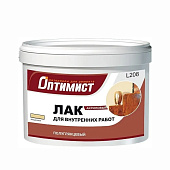 Лак акриловый полуглянцевый для внутренних работ Оптимист 0,9 кг L208