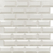 Панель облицовочная ПВХ белая 595x595мм Метро 3D