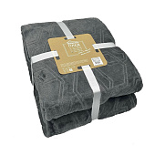 Плед микрофибра Chain 200х220см тёмно-серый