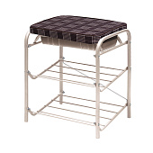 Банкетка НБ1 в клетку, бежевый металлик