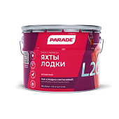 Лак яхтный алкидно-уретановый матовый Parade L20 Яхты и Лодки 10л